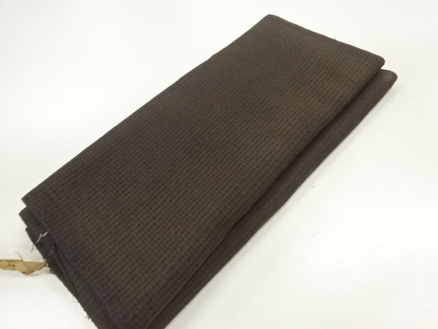 JAPANESE KIMONO / ANTIQUE CHECKERED WEAVE SUMMER KIMONO ARAIHARI